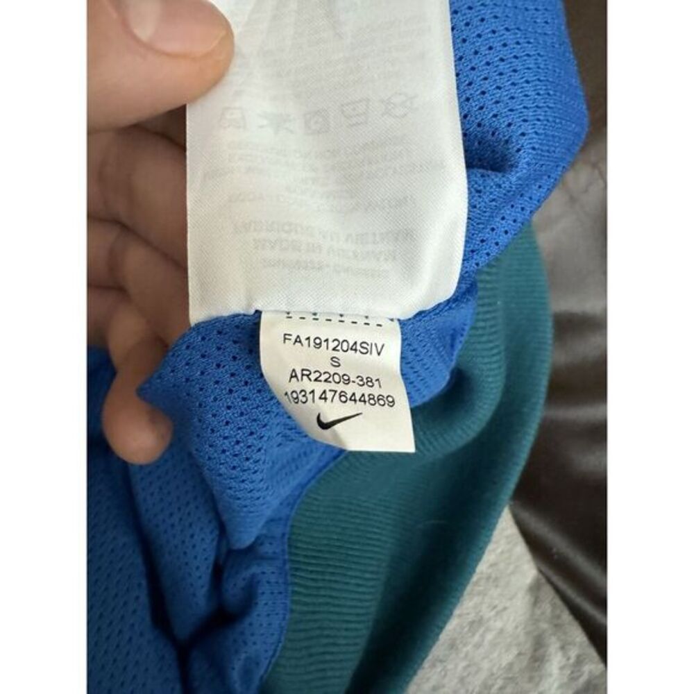 Nike Windrunner Jacket Mens Large Multicolor Colorblock Hooded Blue GreenAR2191 - Picture 4 of 7